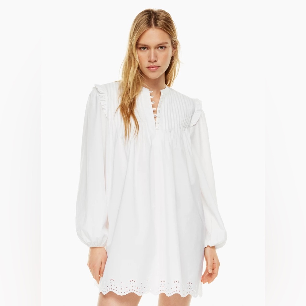 NWT Aritzia Little Moon Helena Poplin Dress Pink - Picture 2 of 7